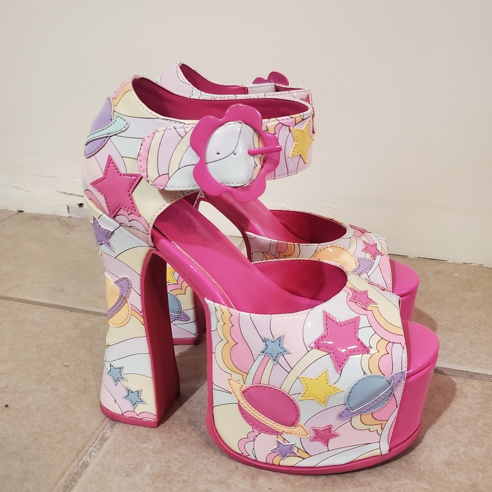 Dollskill sugar thrillz groovy galaxy platform heels - Picture 11 of 16